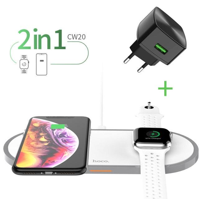 Qi Wireless Charger 10W Fast Charging Pad 3 in 1