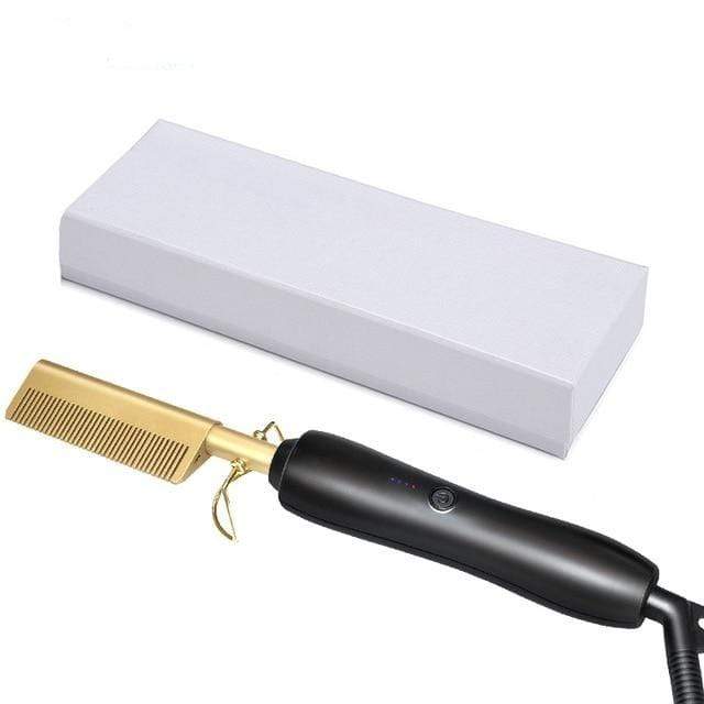 2 in 1 Hot Comb Hair Straightener Wand & Hair Curler