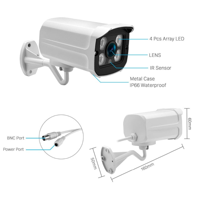 1080P Surveillance Camera, AHD Analog High Definition 2500TVL AHDM 3.0MP AHD CCTV Camera Security Indoor/Outdoor