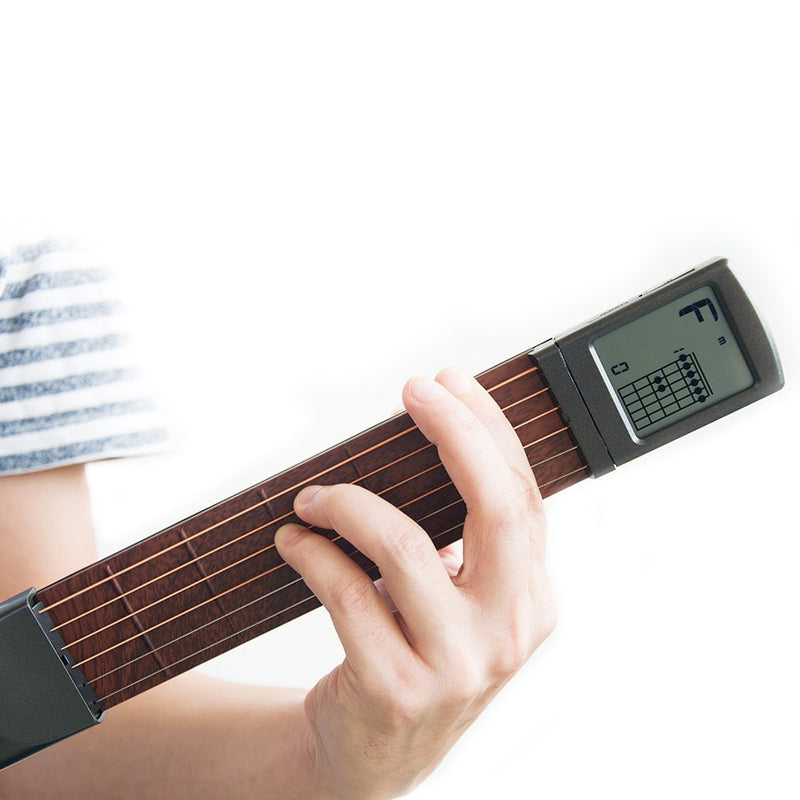 Portable/Pocket Wooden Guitar Training Tool With LCD Screen