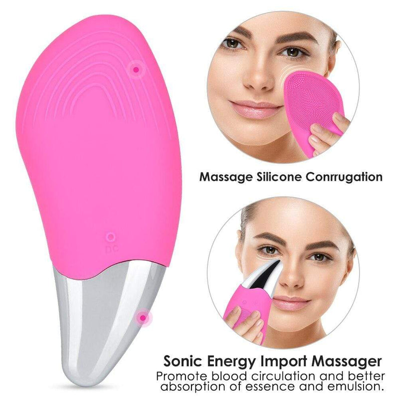 Smart Ultrasonic Silicone Face Cleaner Brush Beauty Cleanser Tool