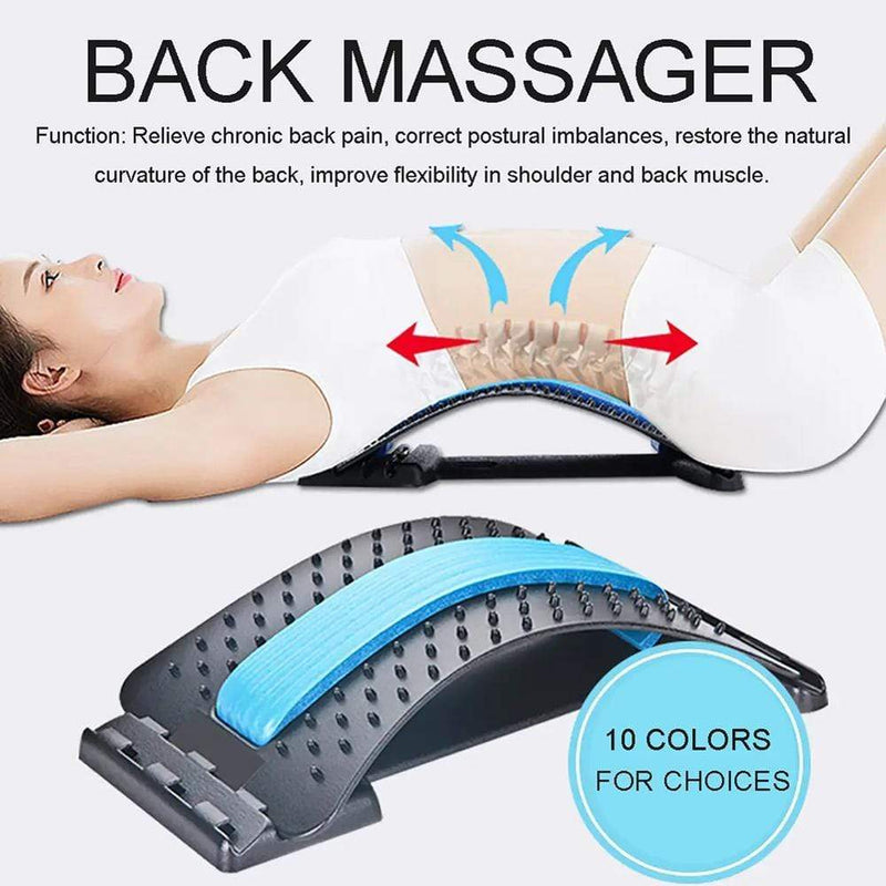 Orthopedic Back & Neck Stretcher, Back Massager Lumbar, Pain Relief for Herniated Disc, Sciatica, Scoliosis