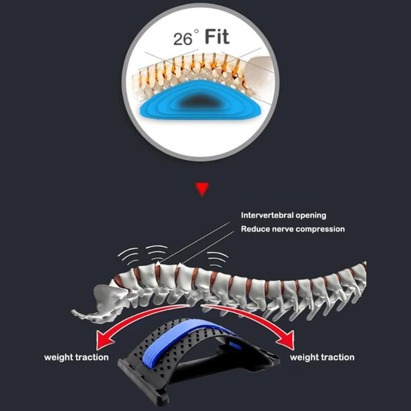 Orthopedic Back & Neck Stretcher, Back Massager Lumbar, Pain Relief for Herniated Disc, Sciatica, Scoliosis