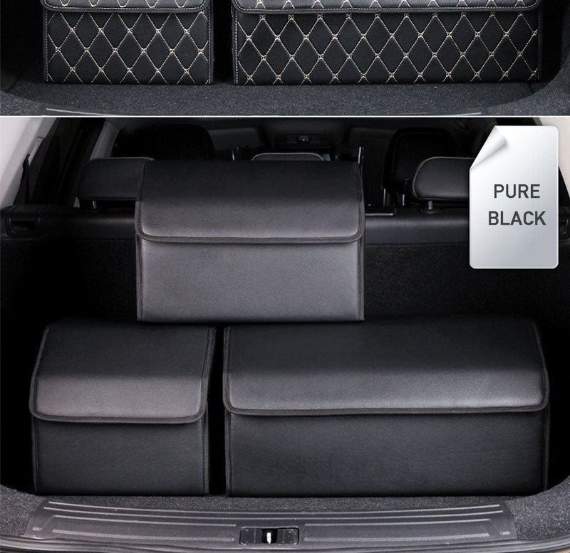 Luxury Leather Car Storage Boxes/Organizers