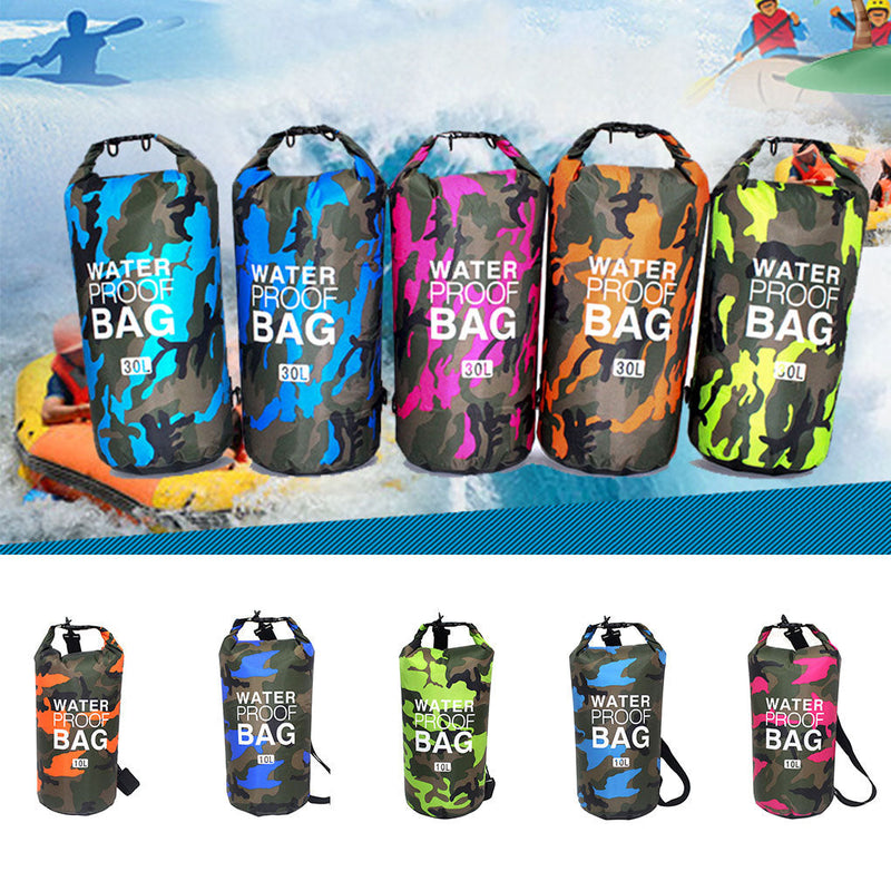 Waterproof Kayaking Backpack - Outdoor Camo Dry Bag, Duffle backpack for kayaking, hiking, camping, fishing & beach