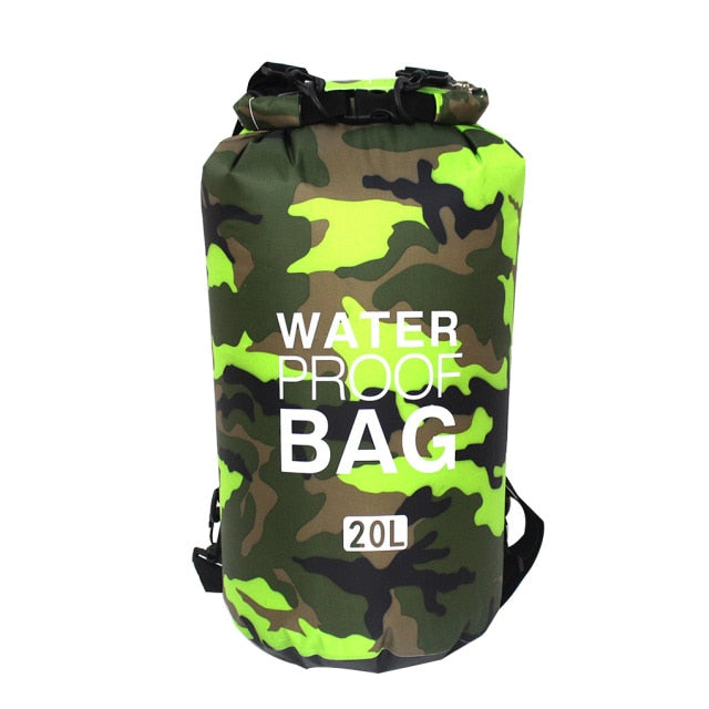 Waterproof Kayaking Backpack - Outdoor Camo Dry Bag, Duffle backpack for kayaking, hiking, camping, fishing & beach