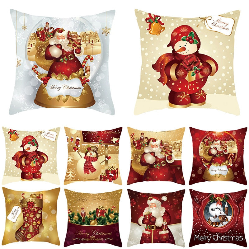 Santa pillowcase Happy New Year Xmas Gifts Christmas Decor For Home Merry Christmas Ornament Navidad Natal Xmas Gifts