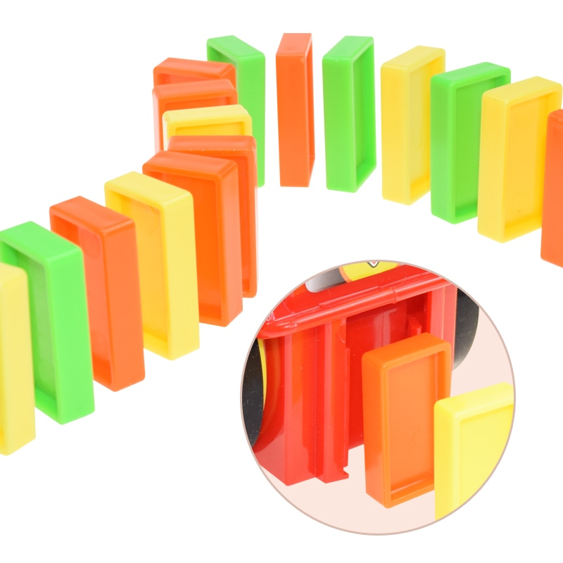 Automatic Domino Setting Train Domino Blocks Building Stacking Toy