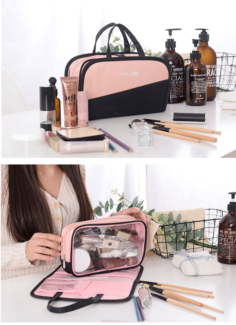 DoubleTrouBag | Two-Layered Water Resistant Toiletry & Cosmetic Bag