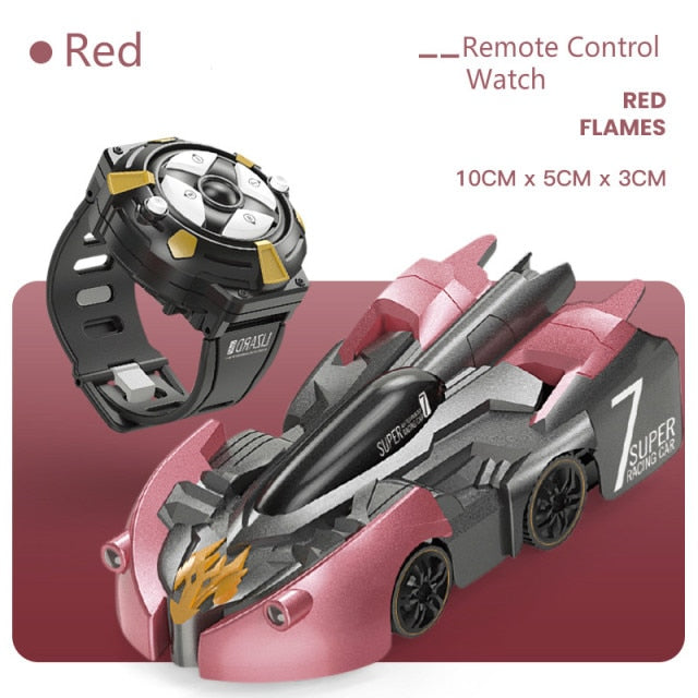 Wall Climbing RC Car, Electric Anti-Gravity 360 Rotating RC Car, Watch Remote Control Car for kids gift