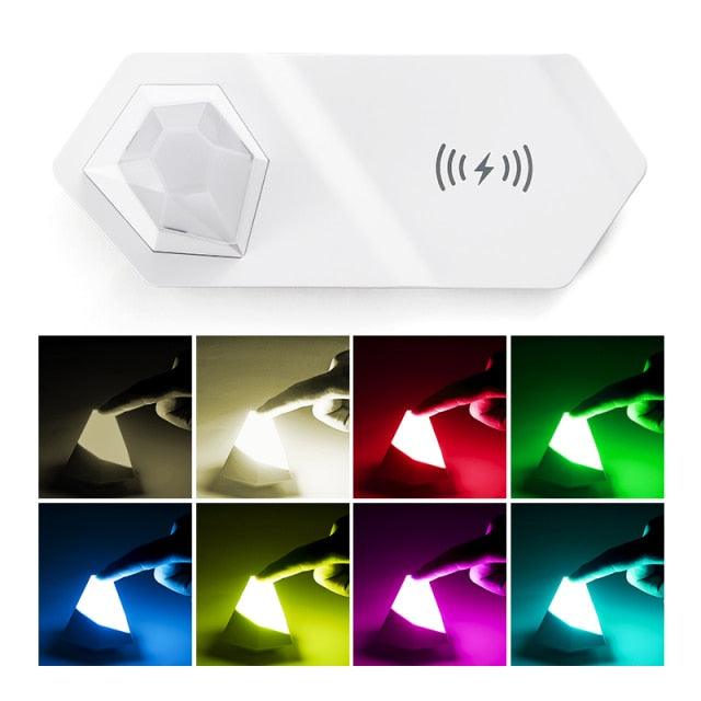 2-IN-1 RGB Diamond Magnet LED Night Light and Charger Light