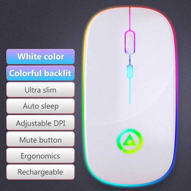 RGB LED Silent Wireless 2.4G Mouse