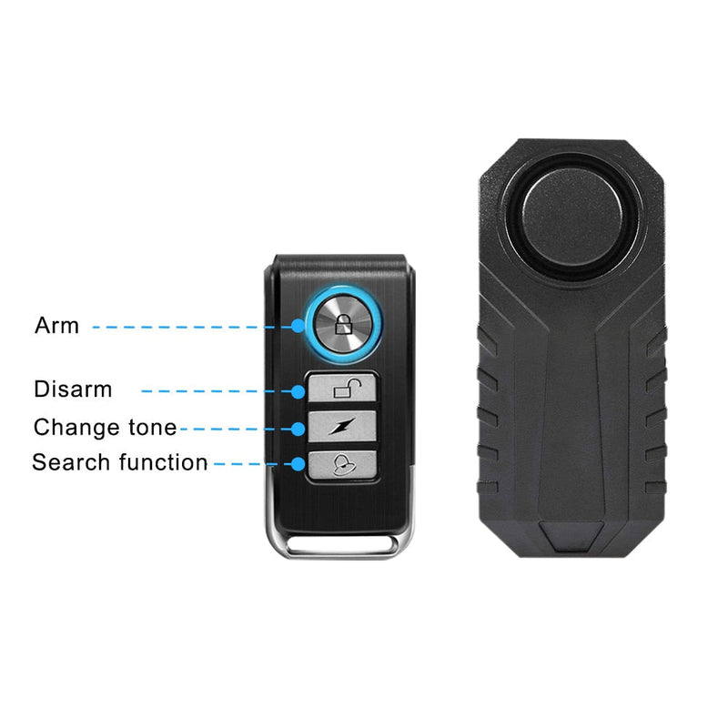 Motorcycle & Bike Alarm | Adjustable | Waterproof | Remote Controlled | 113db