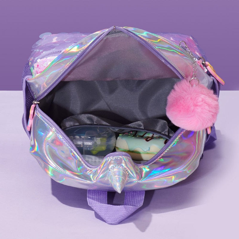 Children's Backpack for Girls- Reversible Sequin, Unicorn