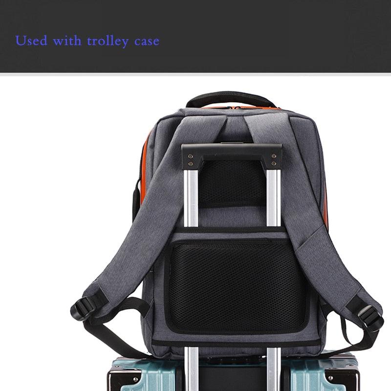 Anti Theft Oxford Men Laptop Backpacks with USB Charging