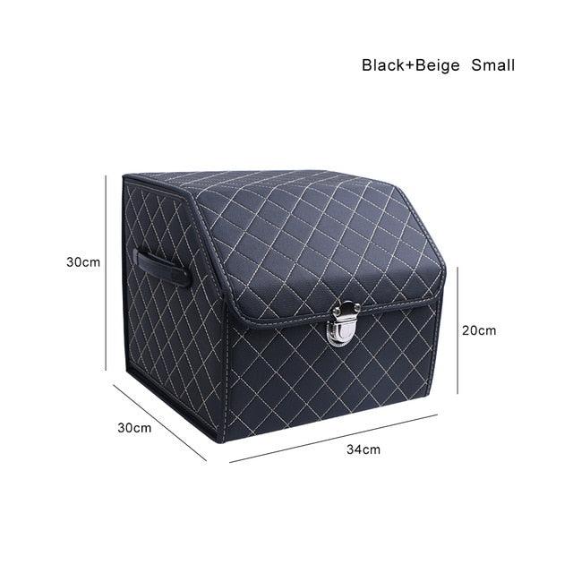 PU Leather Car Trunk Folding Storage Bag