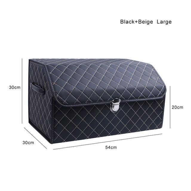 PU Leather Car Trunk Folding Storage Bag