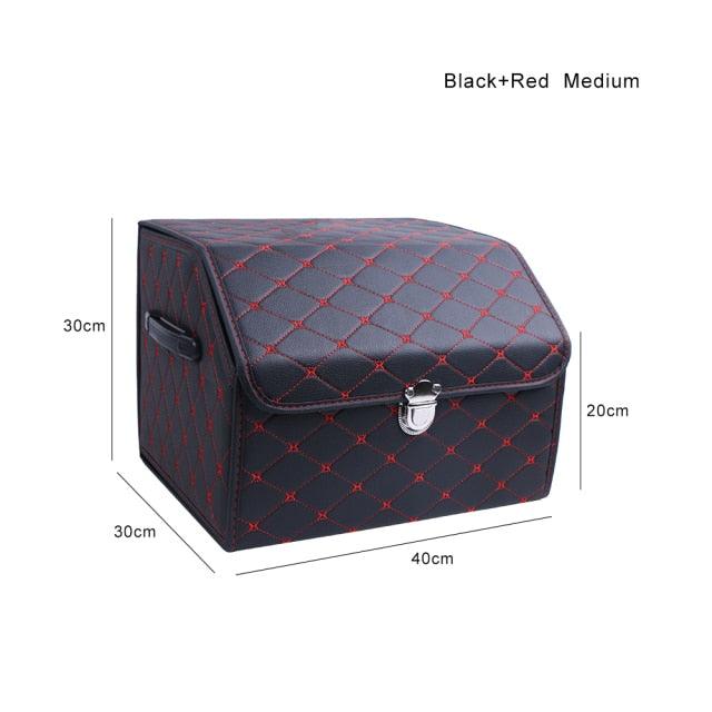 PU Leather Car Trunk Folding Storage Bag