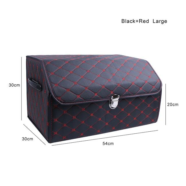 PU Leather Car Trunk Folding Storage Bag