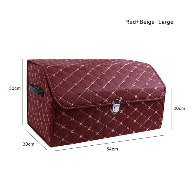 PU Leather Car Trunk Folding Storage Bag