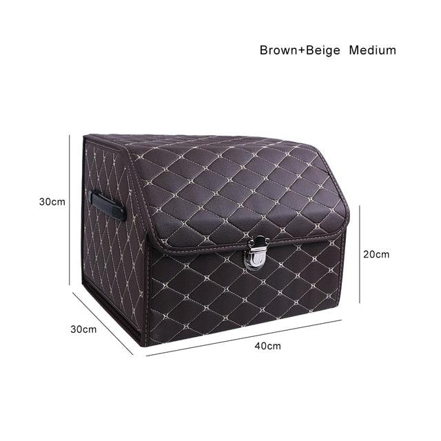 PU Leather Car Trunk Folding Storage Bag