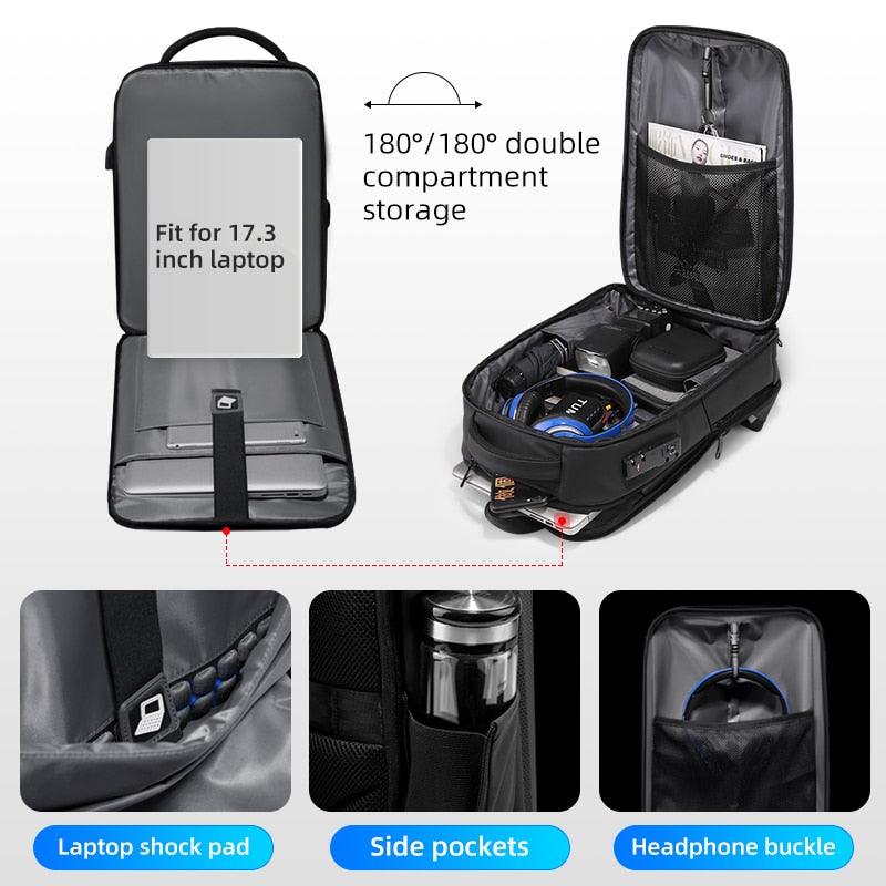 Multifunction Hard Shell Anti Theft Waterproof Laptop Backpack