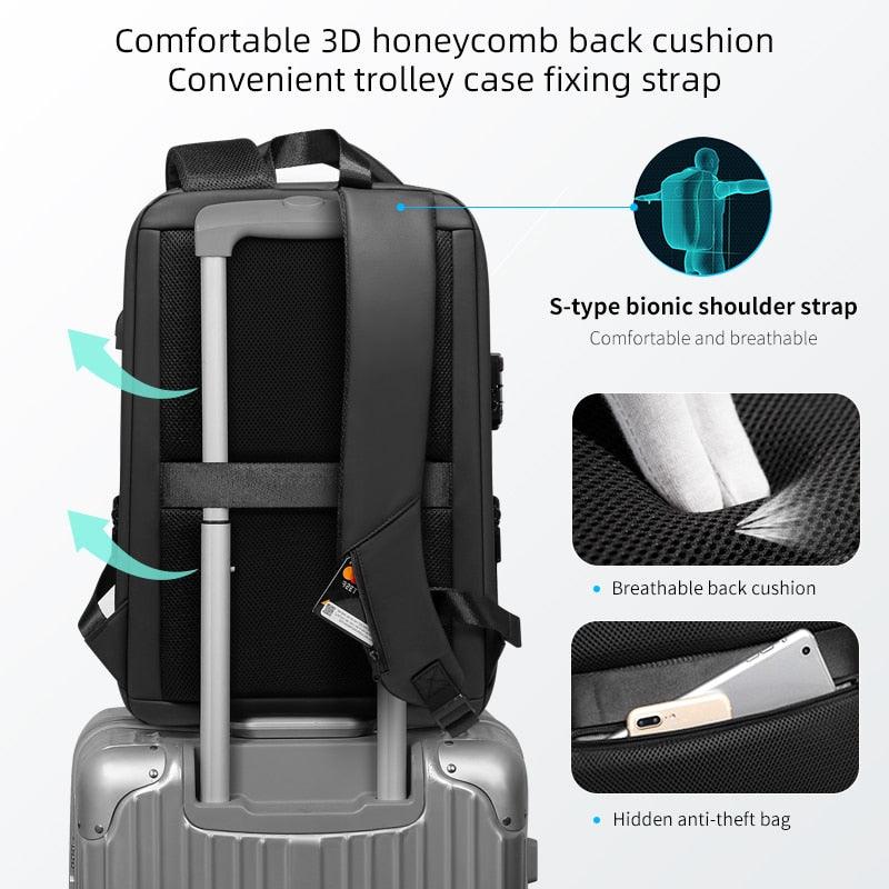 Multifunction Hard Shell Anti Theft Waterproof Laptop Backpack