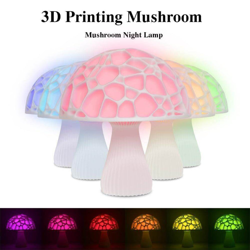 3D Print Elegant Mushroom Table Lamp Room