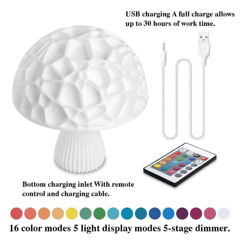 3D Print Elegant Mushroom Table Lamp Room