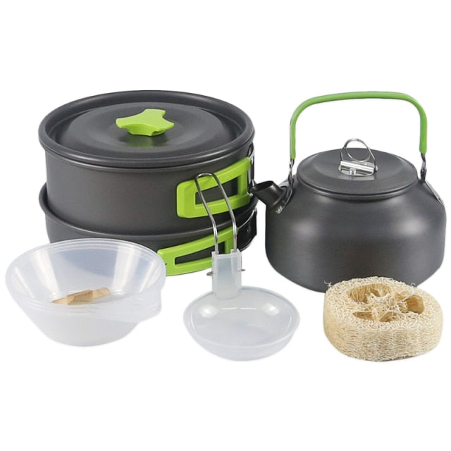 2-3 Person Super Portable Camping Cookware Kit | Aluminum Alloy