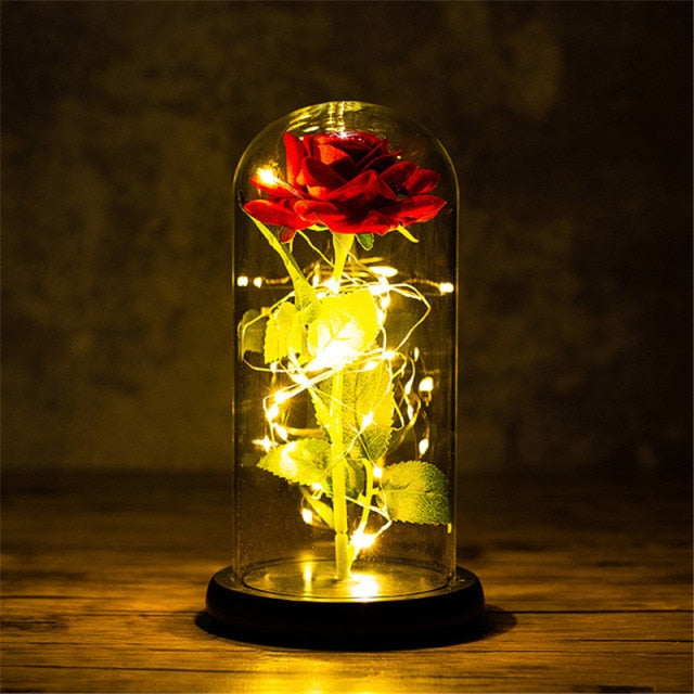 Magical Glass Light Dome Forever Rose | Valentines Day Gift