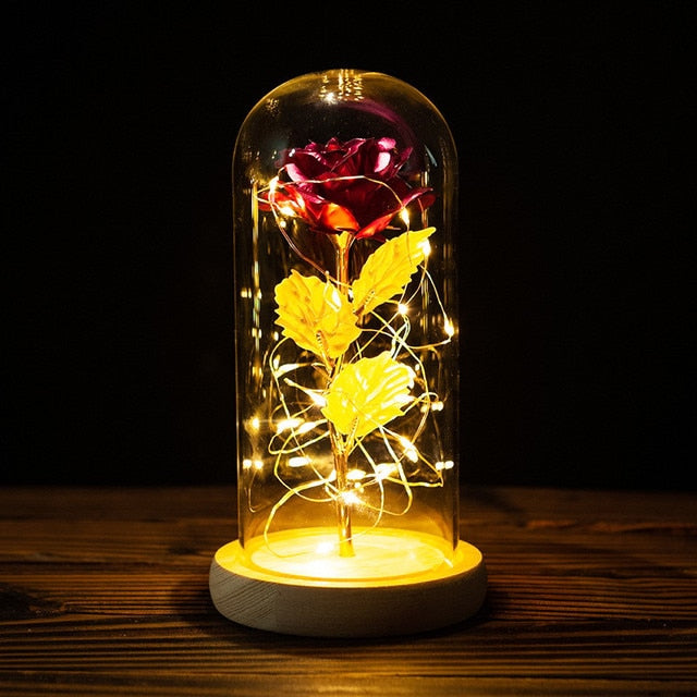 Magical Glass Light Dome Forever Rose | Valentines Day Gift