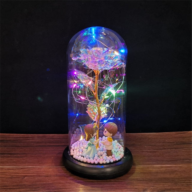 Magical Glass Light Dome Forever Rose | Valentines Day Gift