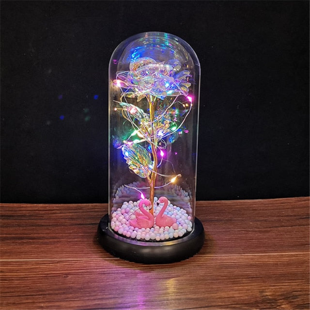 Magical Glass Light Dome Forever Rose | Valentines Day Gift