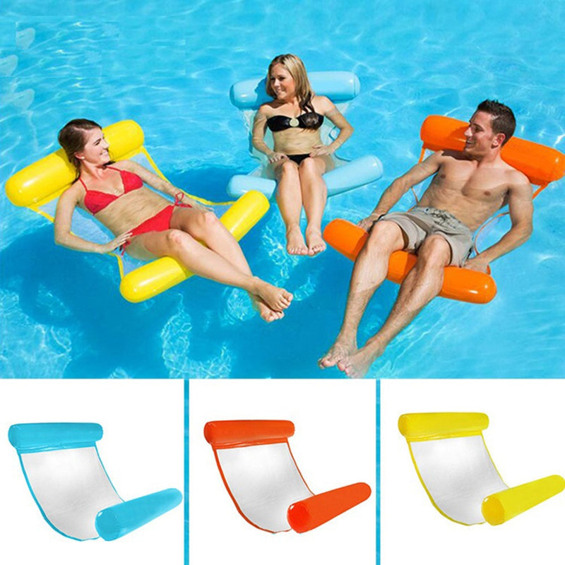 Inflatable Hammock Pool Float - Summer Outdoor Party Swimming Pool Lounge, Water Foldable Pillow