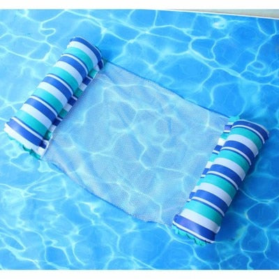 Inflatable Hammock Pool Float - Summer Outdoor Party Swimming Pool Lounge, Water Foldable Pillow