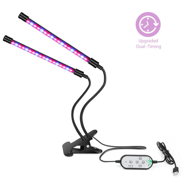 Indoor LED Grow Clamp Lamp | Dual Timer & Spectrum | Single & Multi-Headed