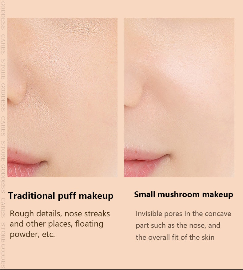 Popular Waterproof Cream Foundation Mushroom Head CC Cream makiage Concealer Whitening Makeup, Natural and Ivory Make up color