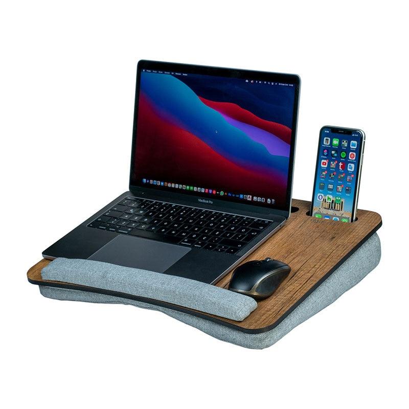 Portable Lap Desk with Pillow Cushion, Fits up to 15.6 inch Laptop Tablet and Phone Holder