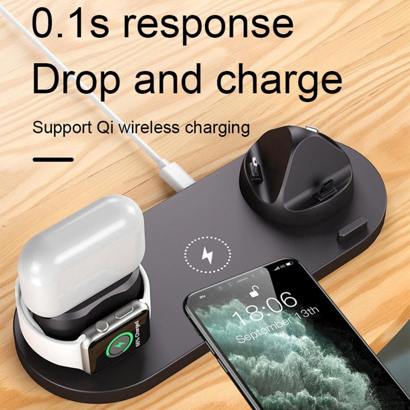 6 in 1 Wireless Charger For Apple Watch iPhone Airpods and Samsung