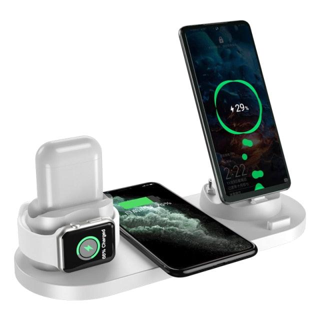 6 in 1 Wireless Charger For Apple Watch iPhone Airpods and Samsung