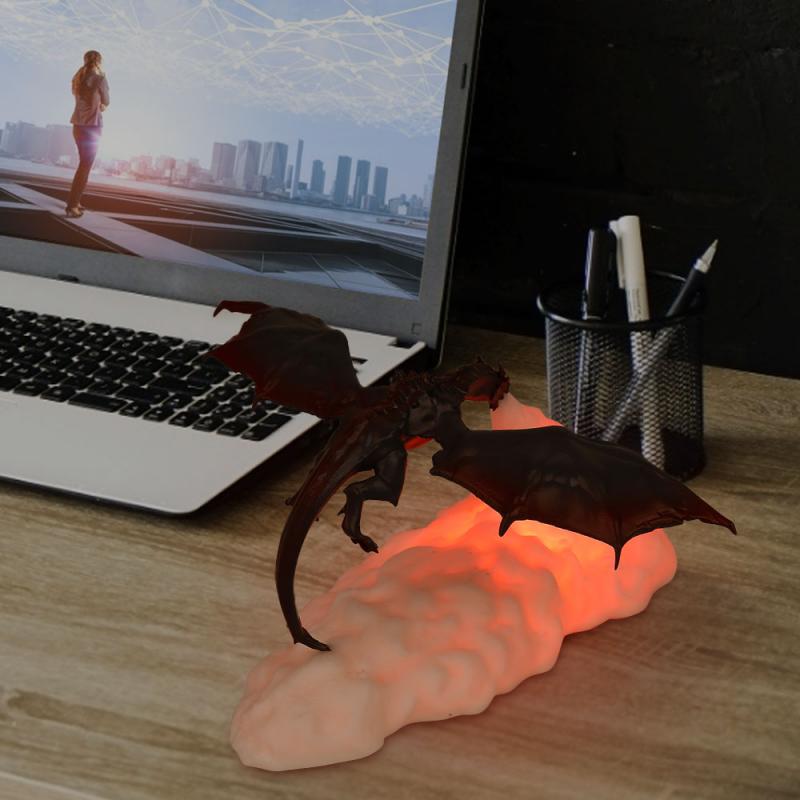 Mighty Night Dragon | Fire-Breathing Dragon Night & Atmospheric Lamp