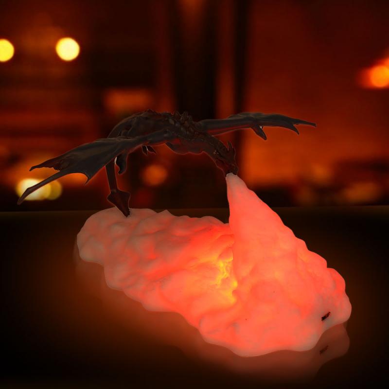 Mighty Night Dragon | Fire-Breathing Dragon Night & Atmospheric Lamp