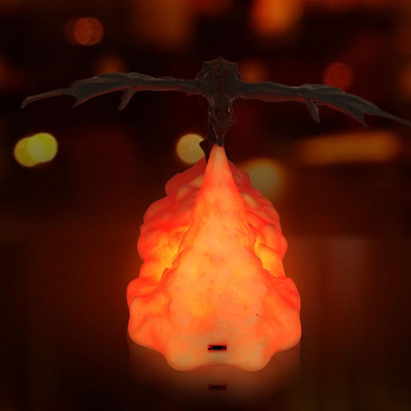 Mighty Night Dragon | Fire-Breathing Dragon Night & Atmospheric Lamp