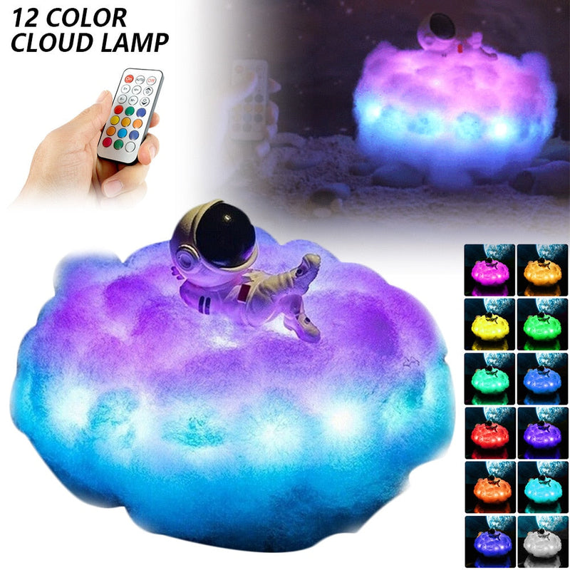 LED Colorful Clouds Astronaut Lamp Night Light