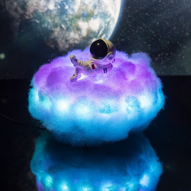 LED Colorful Clouds Astronaut Lamp Night Light