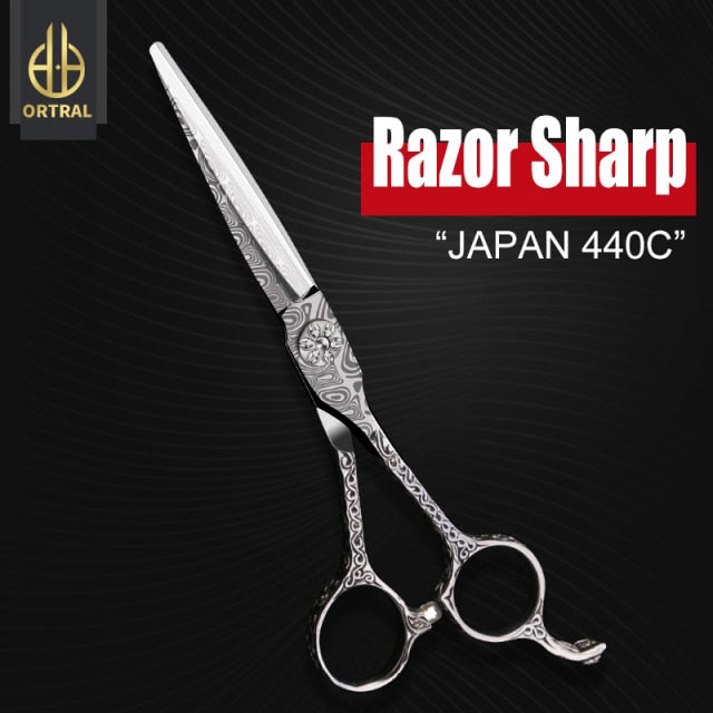 UltimaShears | Japanese 440C Damascus Pro Hair Scissors | Cutting & Thinning