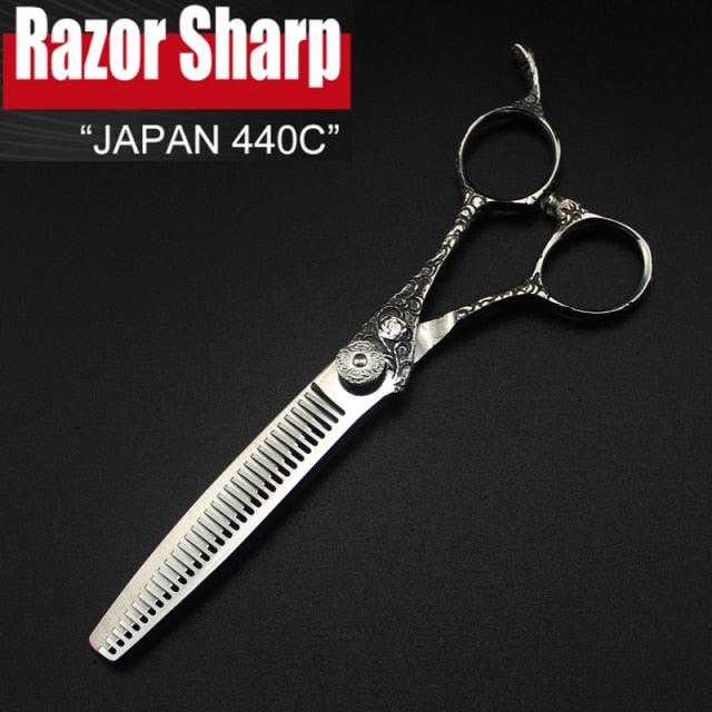 UltimaShears | Japanese 440C Damascus Pro Hair Scissors | Cutting & Thinning