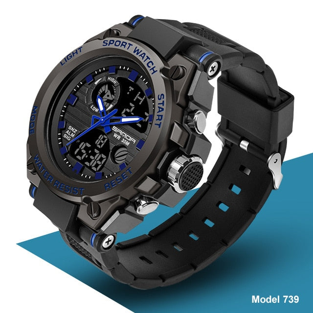 Digital Military Chrono Outdoor Watch with Backlight and Stopwatch