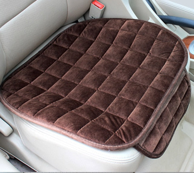 Car Seat Cover Front Rear Flocking Cloth Cushion Non Slide Winter Auto Protector Mat Pad Keep Warm Universal Fit Truck Suv Van